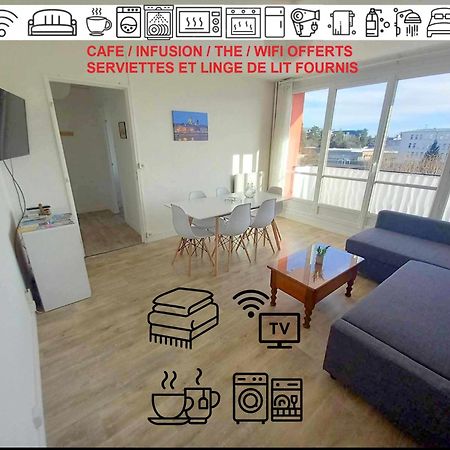 T3 57M2 Avec Balcon Proche Gare Sncf, Wifi Et Cafe Et The Offerts Apartment Orleans Luaran gambar